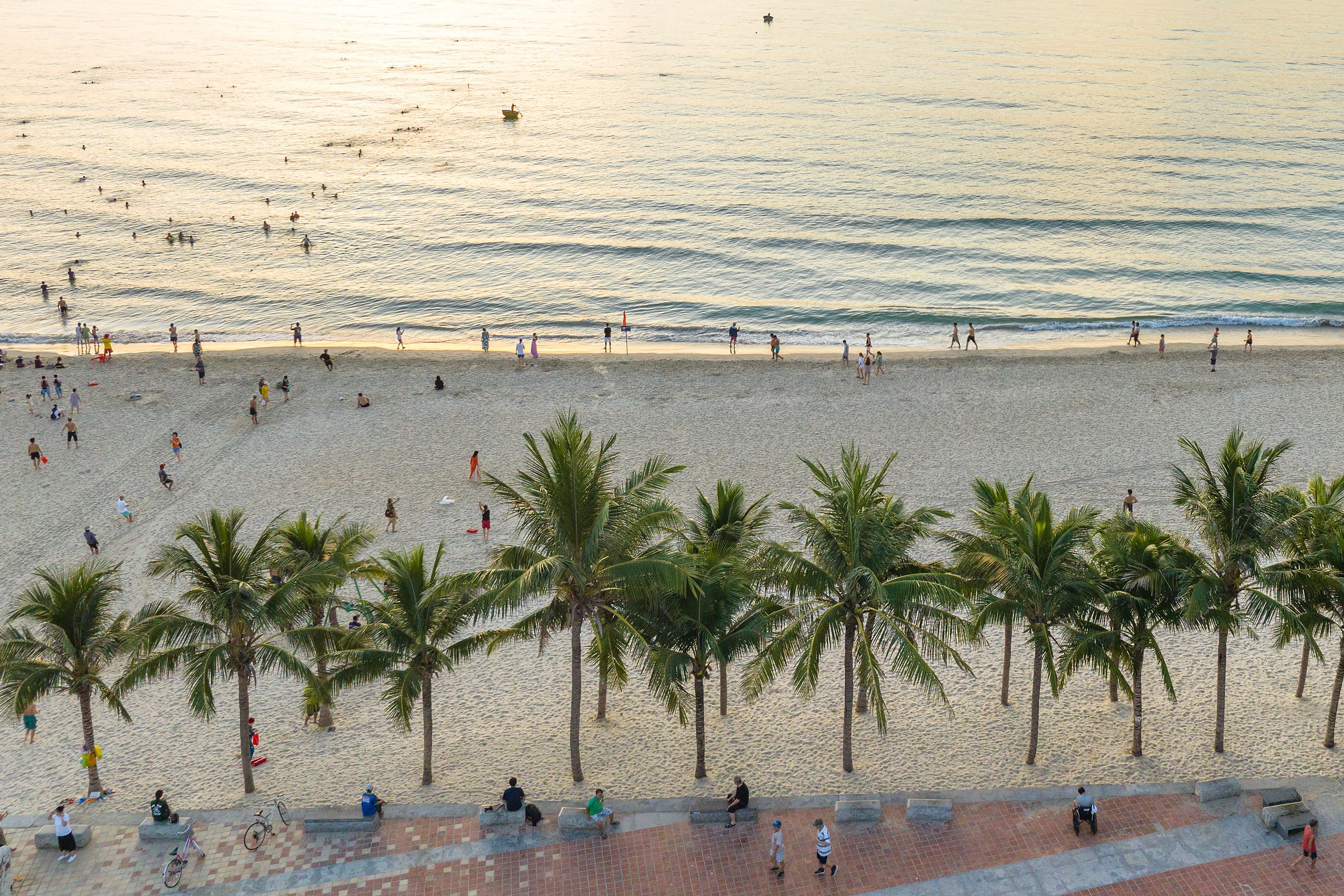Aerial view of My Khe Beach in Da Nang