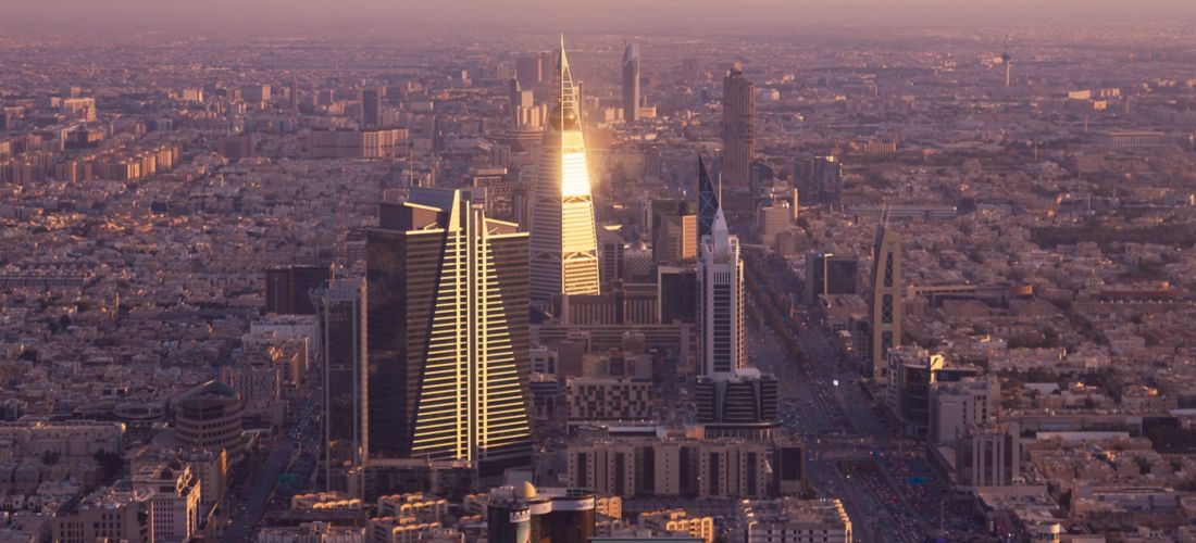 Riyadh Skyline at Sunset