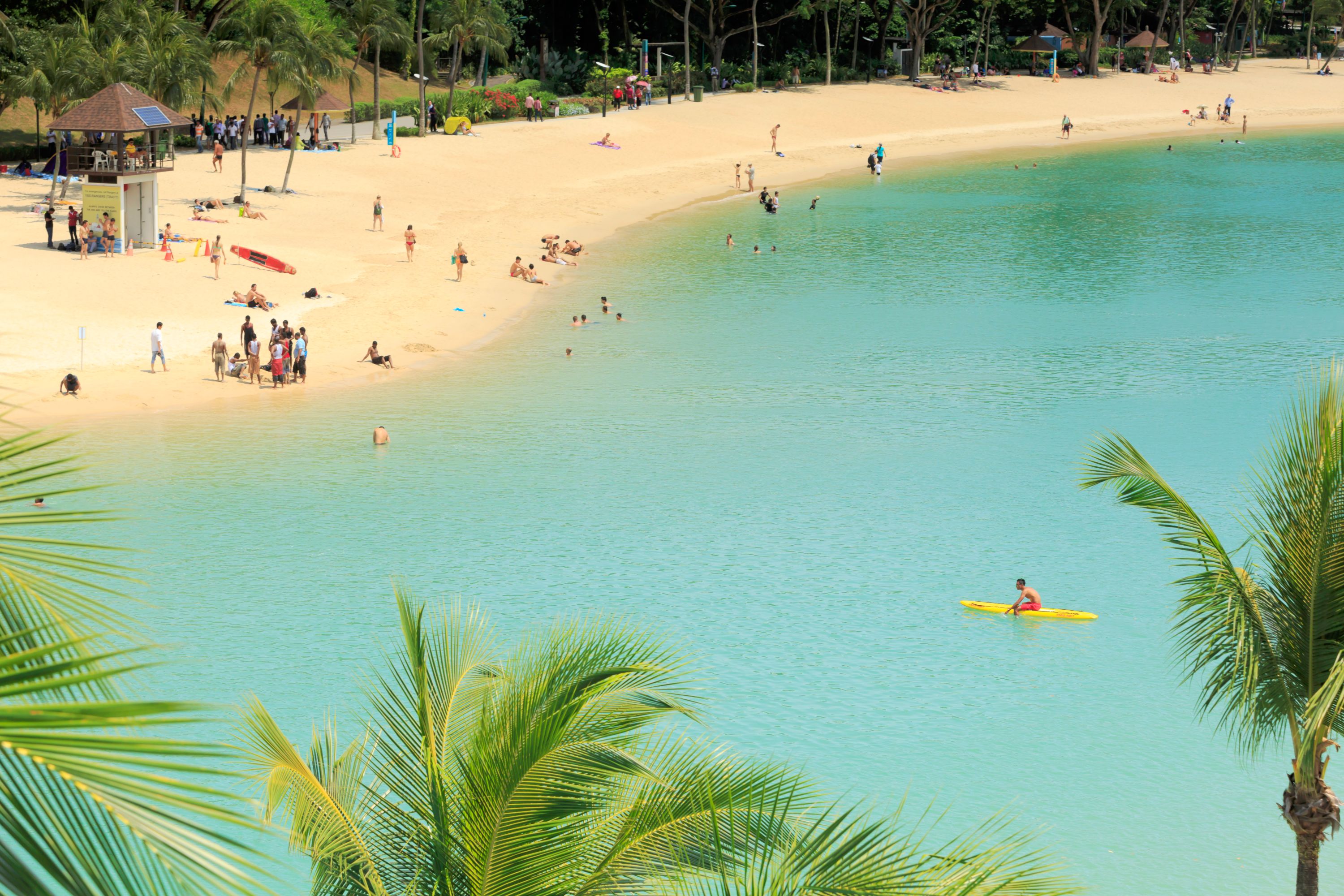 Beach view at Sentosa Island in Singapore