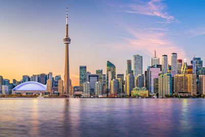 Photograph of Toronto with iconic buildings in the background