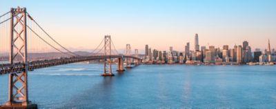 Photograph of the San Francisco Bridge with the Bay in the background