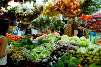 Vibrant Indoor Market Scene
